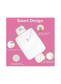 SYOSI Portable Changing Pad, Travel Changing Mat for Diaper Bag, Portable Diaper Changing Pad, Diaper Changing Pad Travel, Baby Travel Items, Newborn Essentials Must Haves, Water-Resistant Interior  - Image 3