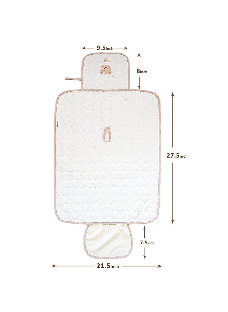 SYOSI - Portable Changing Pad, Travel Changing Mat for Diaper Bag, Portable Diaper Changing Pad, Diaper Changing Pad Travel, Baby Travel Items, Newborn Essentials Must Haves, Water-Resistant Interior - Image 1