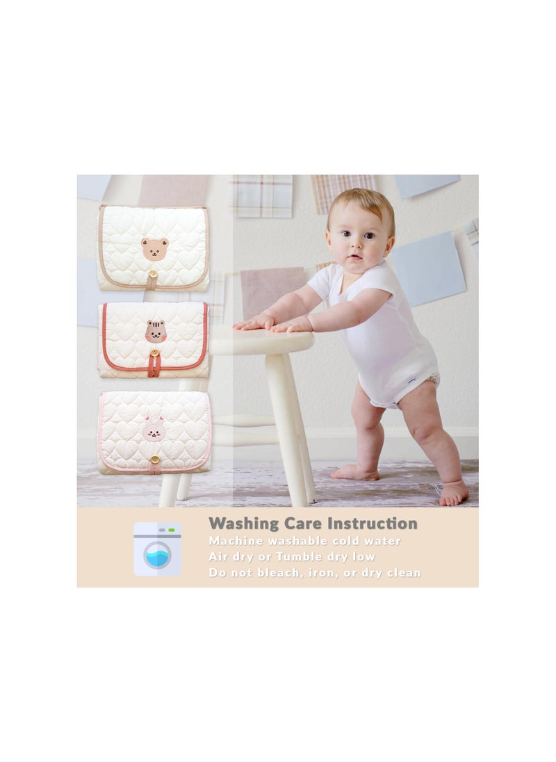 SYOSI - Portable Changing Pad, Travel Changing Mat for Diaper Bag, Portable Diaper Changing Pad, Diaper Changing Pad Travel, Baby Travel Items, Newborn Essentials Must Haves, Water-Resistant Interior - Image 1