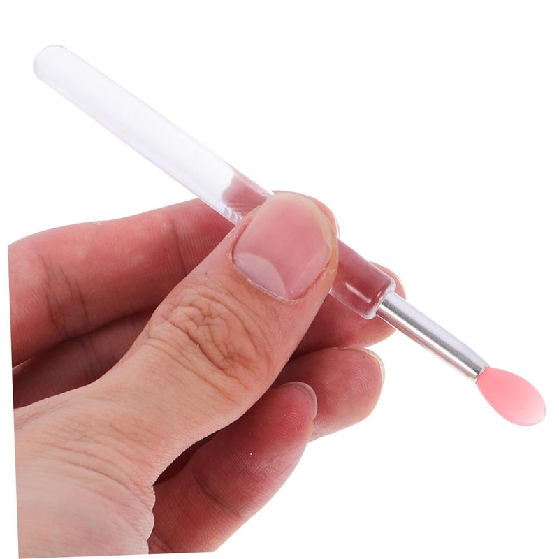 12pcs Silicone Lip Applicator Brush Set with Caps Portable Small Lip Gloss and Balm Applicators Reusable Makeup Brushes for Lipstick and Eyeshadow Application - Image 4
