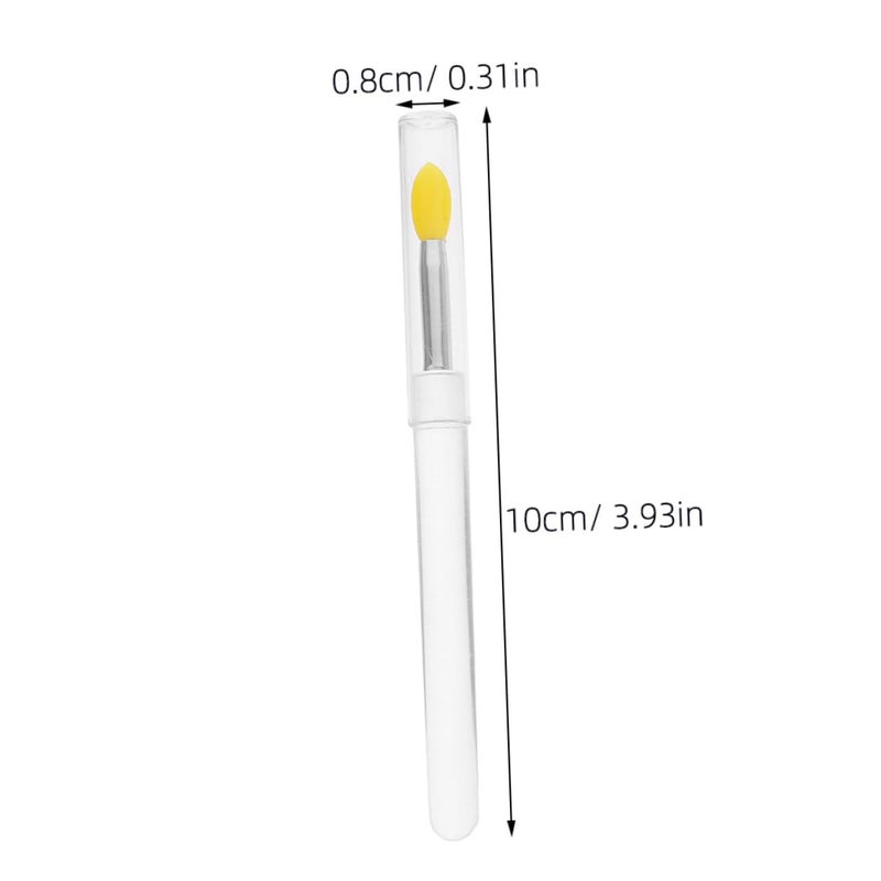 12pcs Silicone Lip Applicator Brush Set with Caps Portable Small Lip Gloss and Balm Applicators Reusable Makeup Brushes for Lipstick and Eyeshadow Application - Image 2