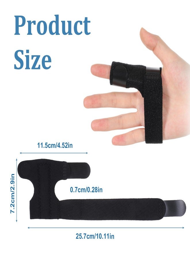 Wanmu 2Pcs Finger Braces, Adjustable Support Trigger Finger Splint, Dislocated Knuckle Immobilizer Wrap for Index Fingers Straightening, Mallet Broken Fingers Locking Popping Bending Pain Relief - Image 2