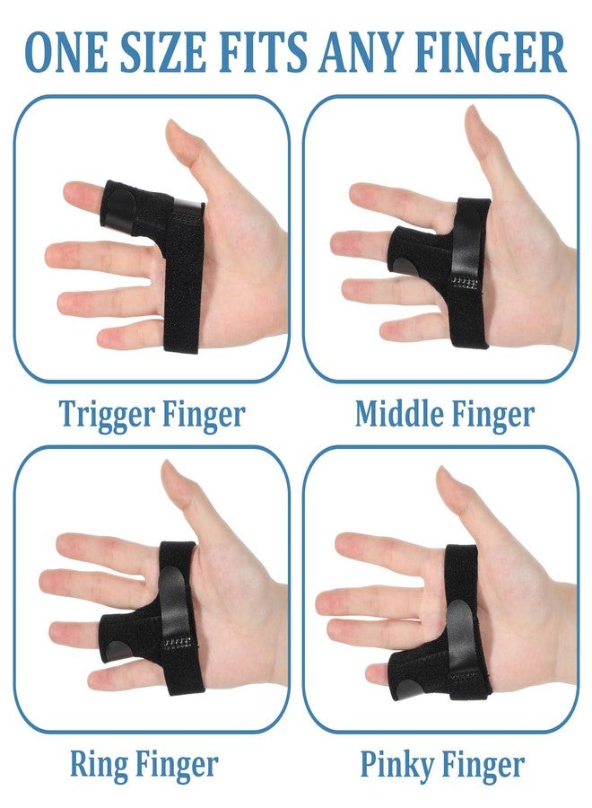 Wanmu 2Pcs Finger Braces, Adjustable Support Trigger Finger Splint, Dislocated Knuckle Immobilizer Wrap for Index Fingers Straightening, Mallet Broken Fingers Locking Popping Bending Pain Relief - Image 5
