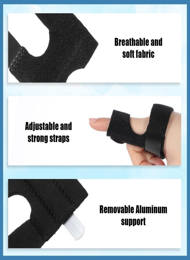 Wanmu 2Pcs Finger Braces, Adjustable Support Trigger Finger Splint, Dislocated Knuckle Immobilizer Wrap for Index Fingers Straightening, Mallet Broken Fingers Locking Popping Bending Pain Relief - Image 3