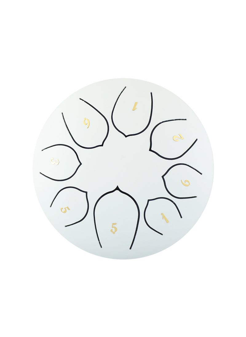 Generic 6-Inch 8-Tone Steel Tongue Drum White 