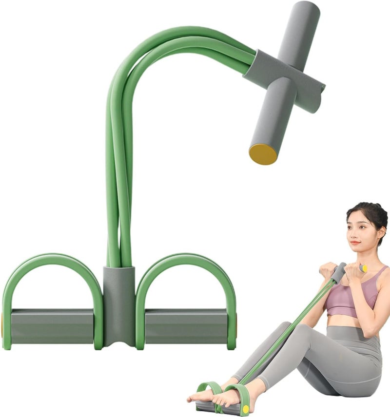 YOOJ 6-in-1 Pedal Resistance Band Set - Multifunction Natural Latex Tension Rope with Non-Slip Handles for Full Body Home Gym Workout - Image 1