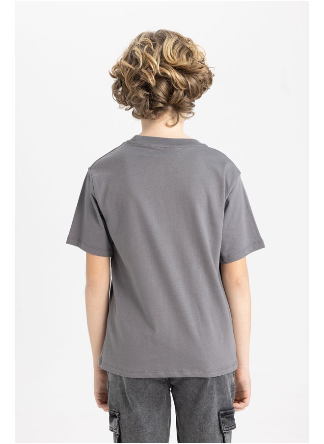 DeFacto - Boy Regular Fit Crew Neck Knitted Short Sleeve T-Shirt - Image 1