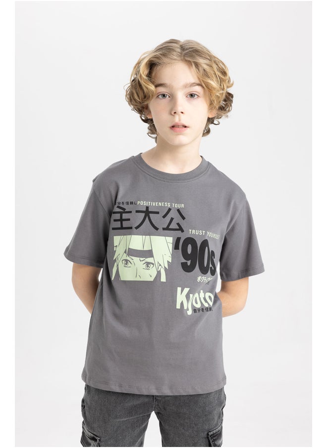 DeFacto - Boy Regular Fit Crew Neck Knitted Short Sleeve T-Shirt - Image 1