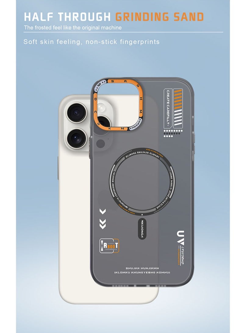 كولور فانس حافظة مغناطيسية لهاتف iPhone 15 Pro متوافقة مع غطاء هاتف MagSafe رفيع وشفاف غير لامع باللون الأسود غير اللامع - Image 4