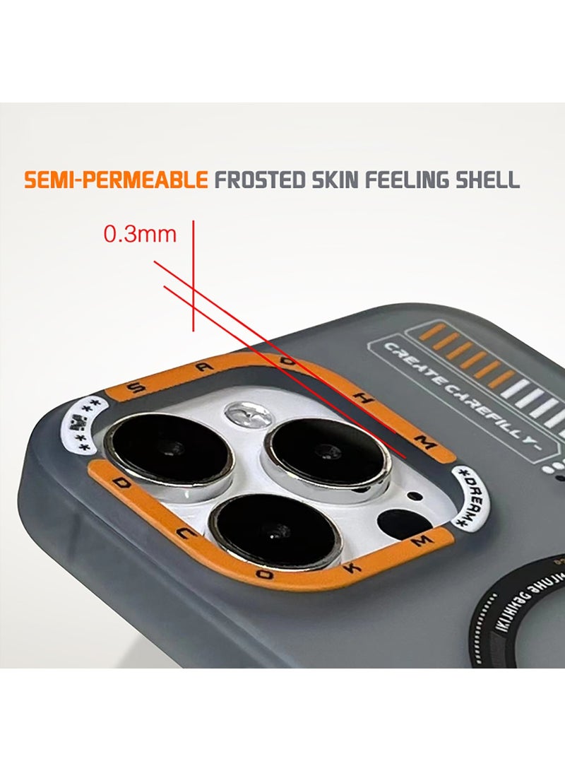 كولور فانس حافظة مغناطيسية لهاتف iPhone 15 Pro متوافقة مع غطاء هاتف MagSafe رفيع وشفاف غير لامع باللون الأسود غير اللامع - Image 3