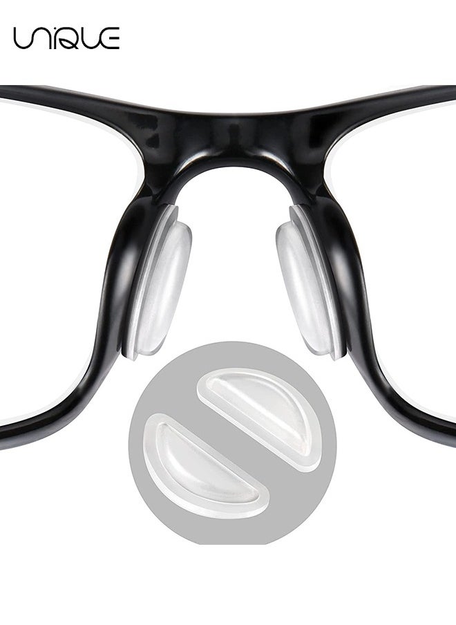 Unique - 20 Pairs Eyeglass Nose Pads, Soft Silicone Adhesive Glasses, Anti-Slip Heighten Air Chamber Nose Pads, Design More Soft and Comfortable for Full Plastic Frames, Eyeglasses, Sunglasses - Image 1
