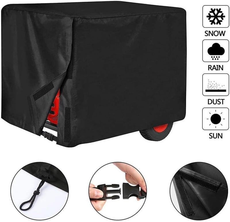 Outdoor Generator Cover for Pulsar NE27BISCO 2700W-2200W, 420D Heavy Duty Water-Resistant Portable Generator Cover, Rain &amp; Dirt Protection with Windproof Buckle Straps,A - Image 2