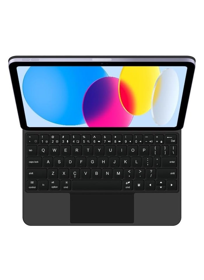 General - Magic Smart Bluetooth Keyboard Case Compatible with iPad 10th Generation Case 10.9 Inch 2022 with Trackpad RGB Keyboard for iPad 10th Gen 10.9'' - Image 1