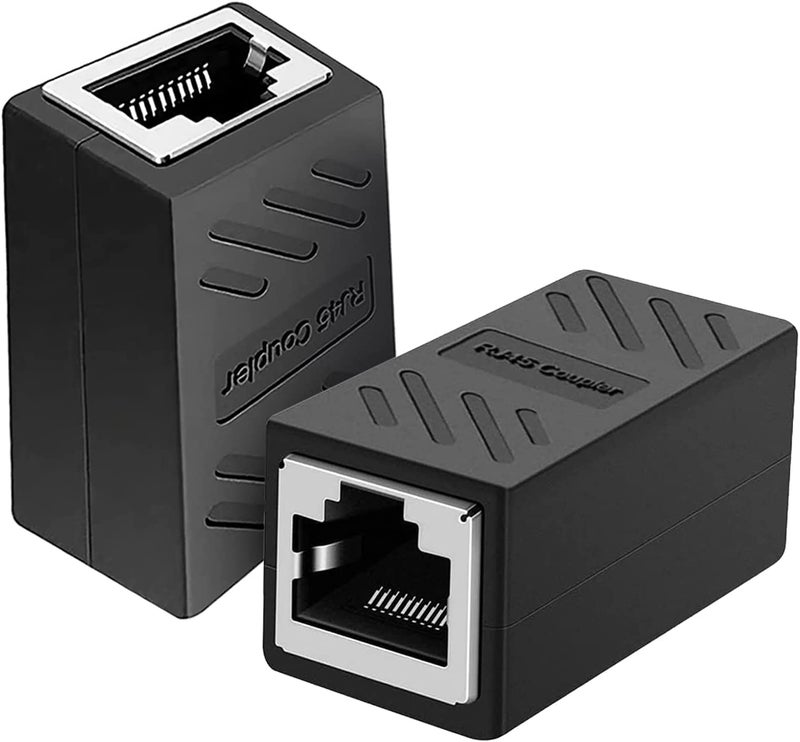 FEDUS موصل FEDUS RJ45 موصل إيثرنت Cat7 و Cat6 و Cat5e RJ45 8P8C موصل LAN موصل موسع محول تمديد ADSL موصل تمديد كابلات الإيثرنت أنثى إلى أنثى (عبوة من 8) - Image 1