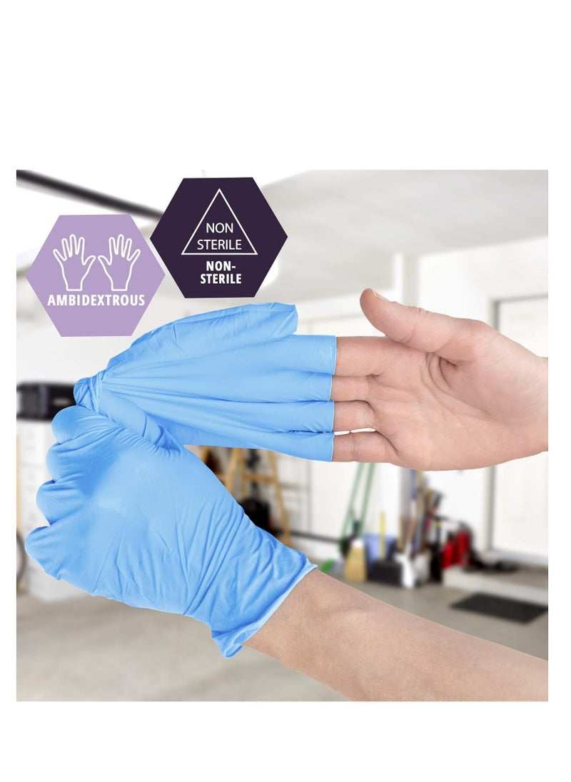 Medpride - MED PRIDE NitriPride Nitrile-Vinyl Blend Exam Gloves, Medium 100 - Powder Free, Latex Free & Rubber Free - Single Use Non-Sterile Protective Gloves for Medical Use, Cooking, Cleaning & More - Image 1