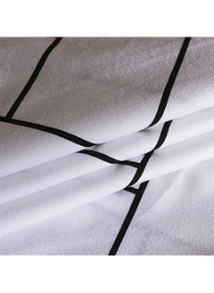 GOLDEN HOME طقم غطاء لحاف بنمط مخطط مكون من 6 قطع مقاس كينج/كوين/مفرد. تتضمن المجموعة 1 غطاء لحاف، 1 ملاءة سرير جاهزة، 4 أكياس وسائد  - Image 5