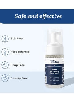 Man Matters 1% Salicylic Acid Oil Control Face and Beard Wash For Men - Fights Acne and Beard Dandruff - 1% Glycolic Acid - 120 ml  - Image 3