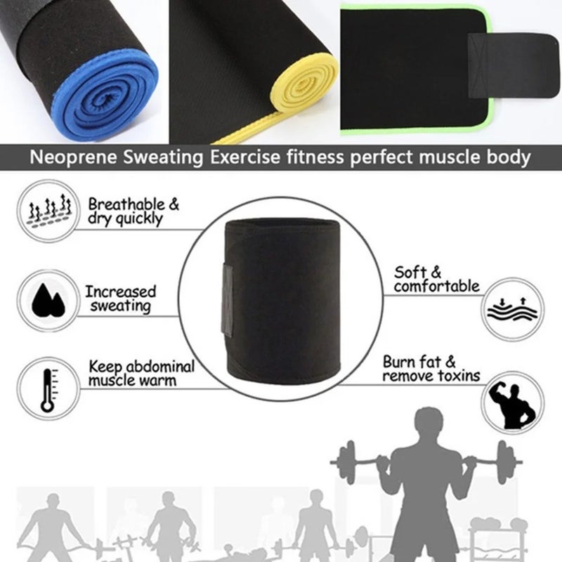 Bluejw Adjustable Waist Trimmer Belt for Men & Women - Premium Sweat Enhancer Slimming Wrap for Stomach & Fitness - Image 5