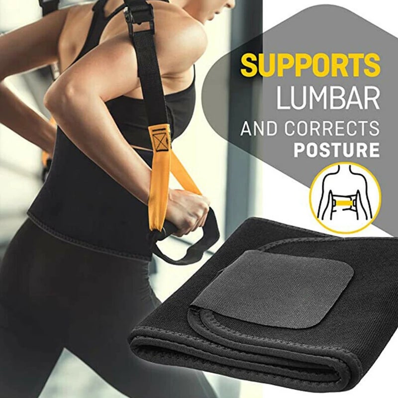 Bluejw Adjustable Waist Trimmer Belt for Men & Women - Premium Sweat Enhancer Slimming Wrap for Stomach & Fitness - Image 3