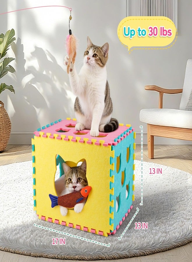Natheeph Cat Toys for Indoor Cats, Interactive Cat Toy 49pcs Including Cat Wand Toy & Cat Feather Toys Refills, Funny Kitten Toys with Play Tent, Springs, Balls for Bored Indoor Cats Exercise & Chase - Image 5