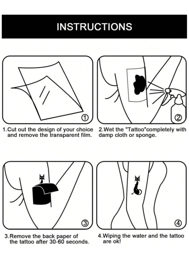 Ucanbe 5pcs Red Henna Hand Tattoo Stickers – Lace-Style Spray Paint Look, Waterproof & Long-Lasting Temporary Tattoos for Women - Image 5