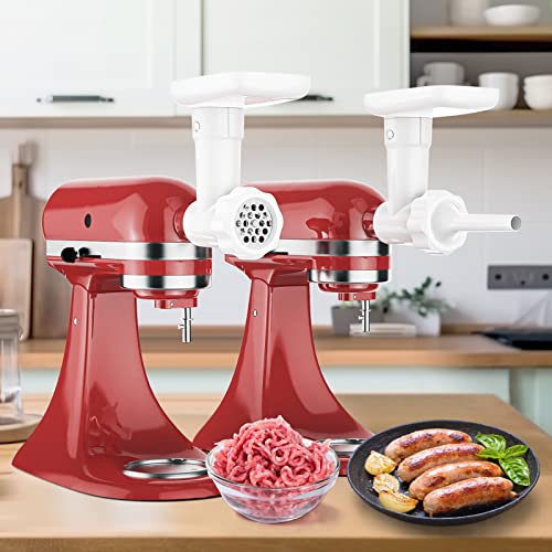 InnoMoon Fruit & Vegetable Strainer Attachment Set for KitchenAid Stand Mixer, Includes Food Grinder Attachment with Sausage Stuffer Tubes and Juicer Auger, Meat Grinder Attachment for KitchenAid by InnoMoon - Image 3