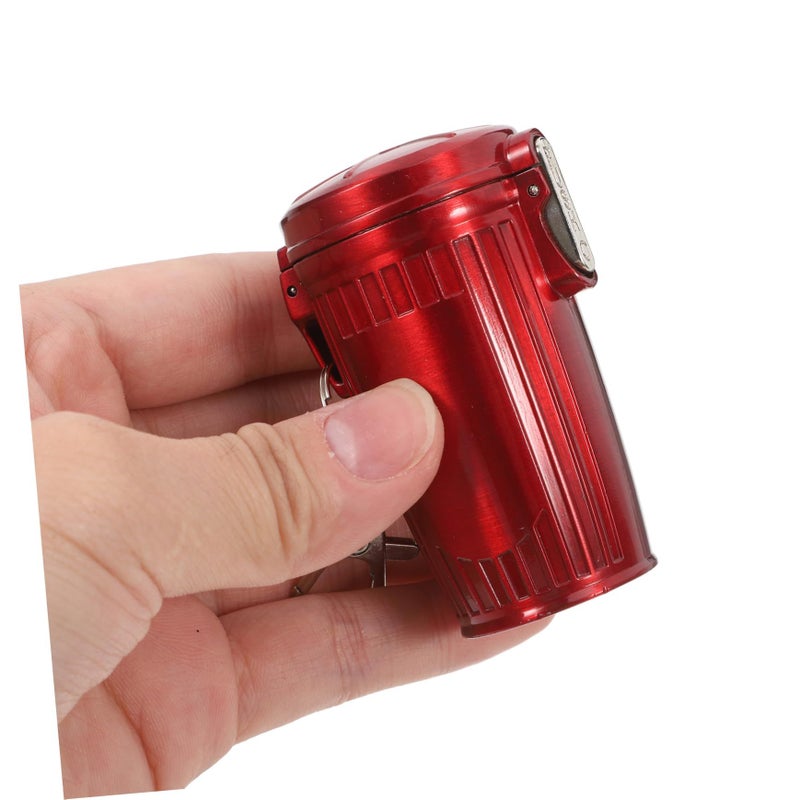 Luxshiny Portable Miniature Ashtray With Lid Fire Resistant Pocket Trash Can Smokeless Sealed Container For Outdoor Travel Car Use Compact Red Pocket Ashtray - Image 4