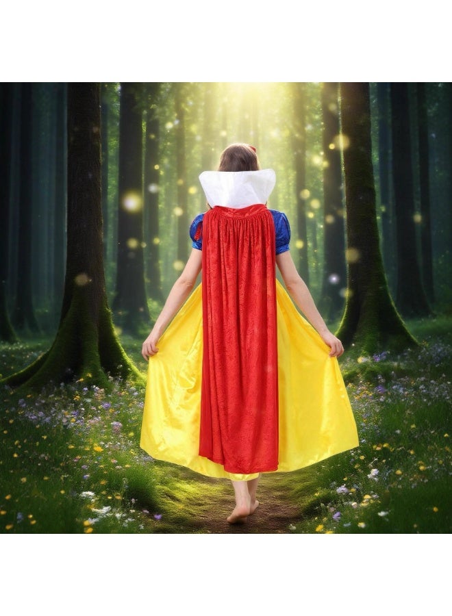 هالوين الكبار قصة خرافية كوسبلاي فستان أبيض الثلج، قصة خرافية دور لعب الأداء زي، والد طفل الأميرة فستان (حجم S) - Image 3