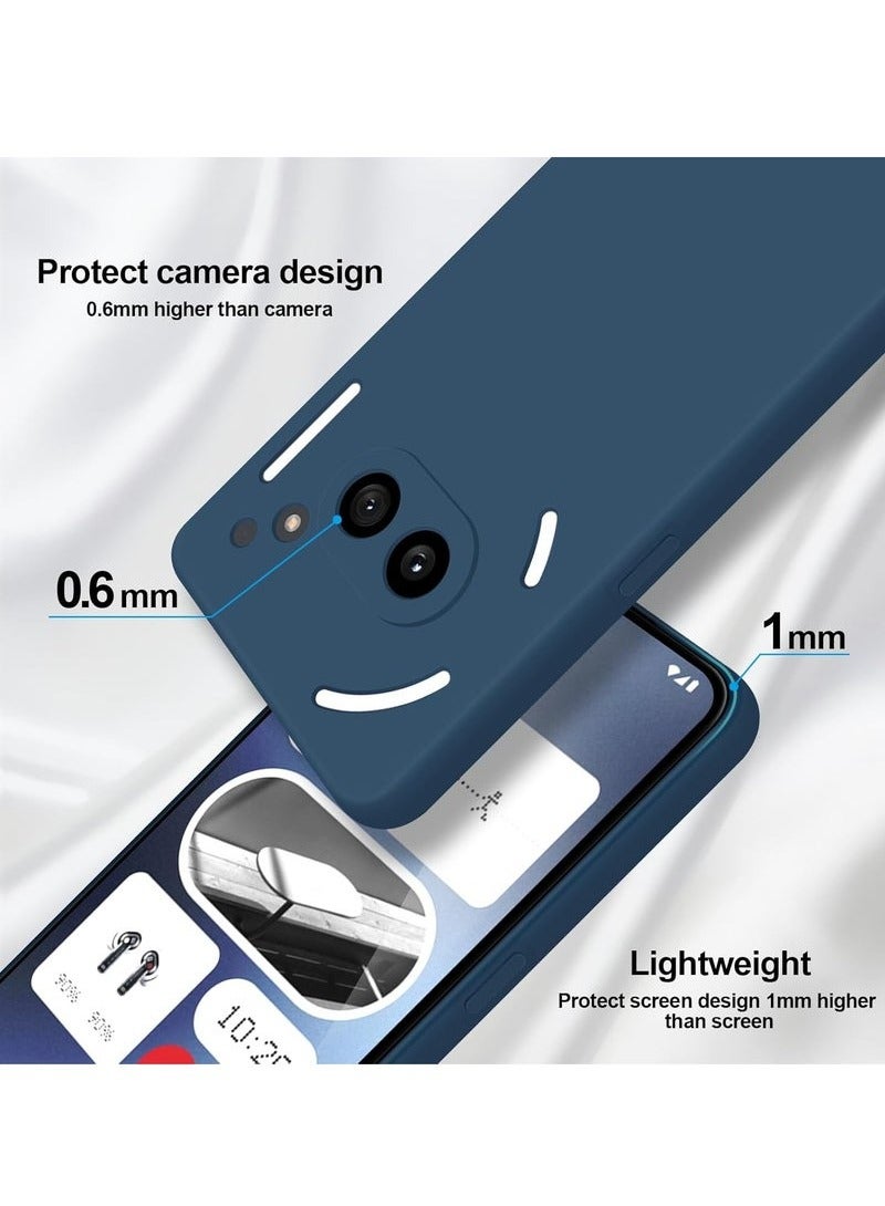 TIGER Nothing Phone 2A Case Cover | Silky Smooth Full-Body Silicone | Soft Microfiber Lining for Scratch Protection | Shockproof & Drop-Resistant | Slim & Lightweight Design | Anti-Fingerprint Matte Finish | Wireless Charging Compatible | Durable Blue Protective Cover for Nothing Phone 2A (6.7-Inch) - Image 4