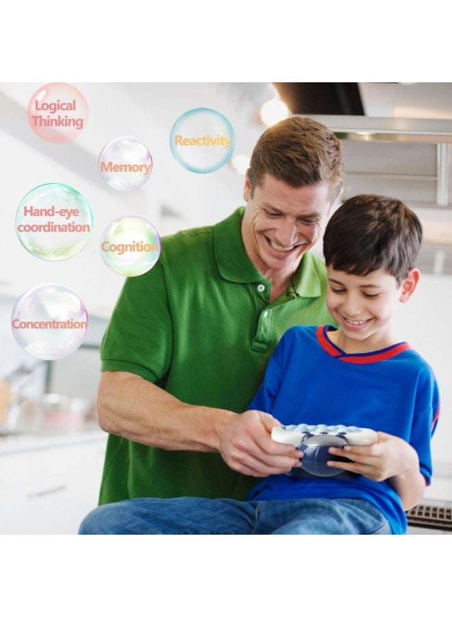 سبيد دفع سريع إلكتروني البوب يضيء الألعاب تخفيف الضغط آلة اللغز الحسية دفع البوب فقاعة لعبة - لعبة زر تفاعلية للأطفال (رائد فضاء أزرق) - Image 4