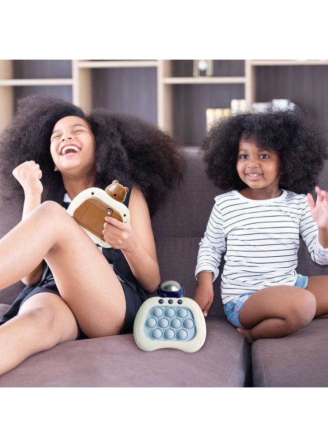 سبيد دفع سريع إلكتروني البوب يضيء الألعاب تخفيف الضغط آلة اللغز الحسية دفع البوب فقاعة لعبة - لعبة زر تفاعلية للأطفال (رائد فضاء أزرق) - Image 5