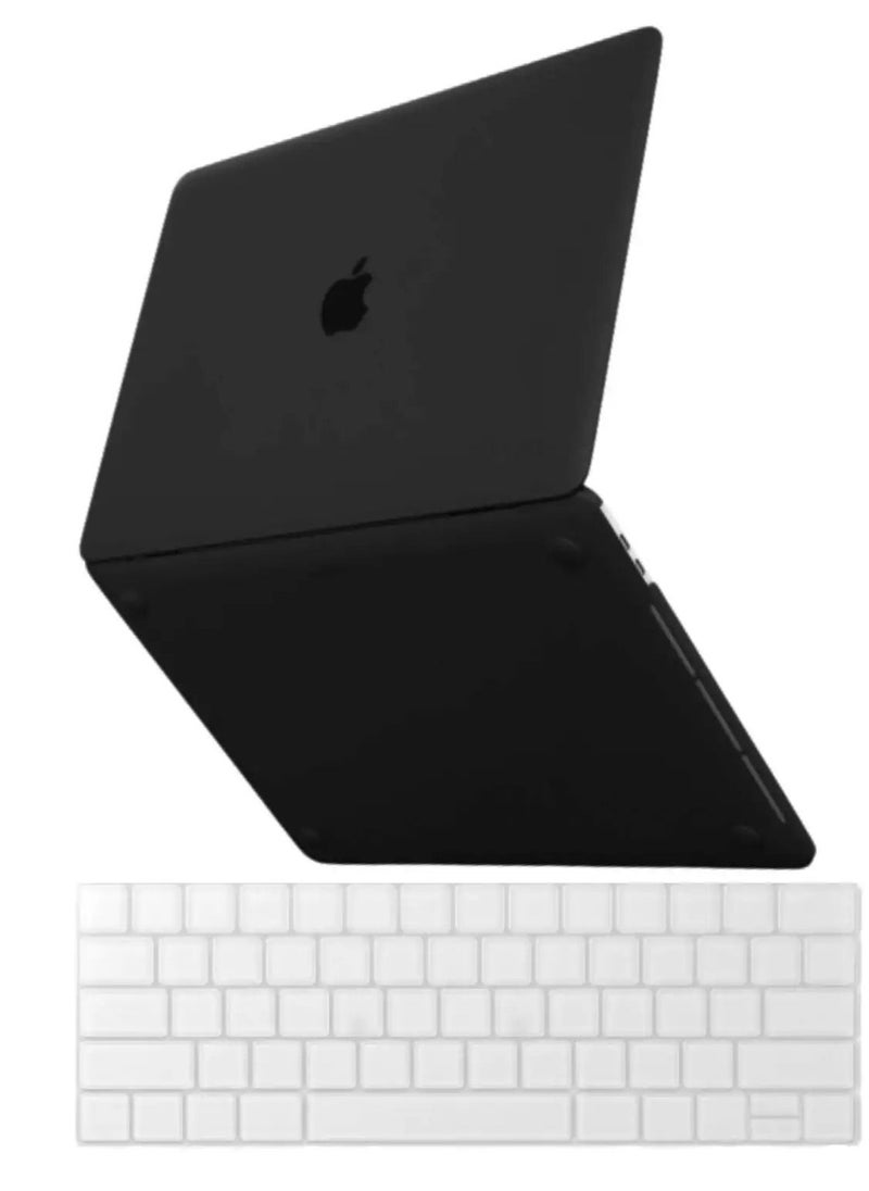 Generic 2 in 1 Hard Case Compatible with MacBook Air 13.6 inch 2025 M4 Chip A3240/2024 M3 Chip A3113/2022 M2 Chip A2681 , Black Hard Shell Case and Clear Keyboard Cover  - Image 1