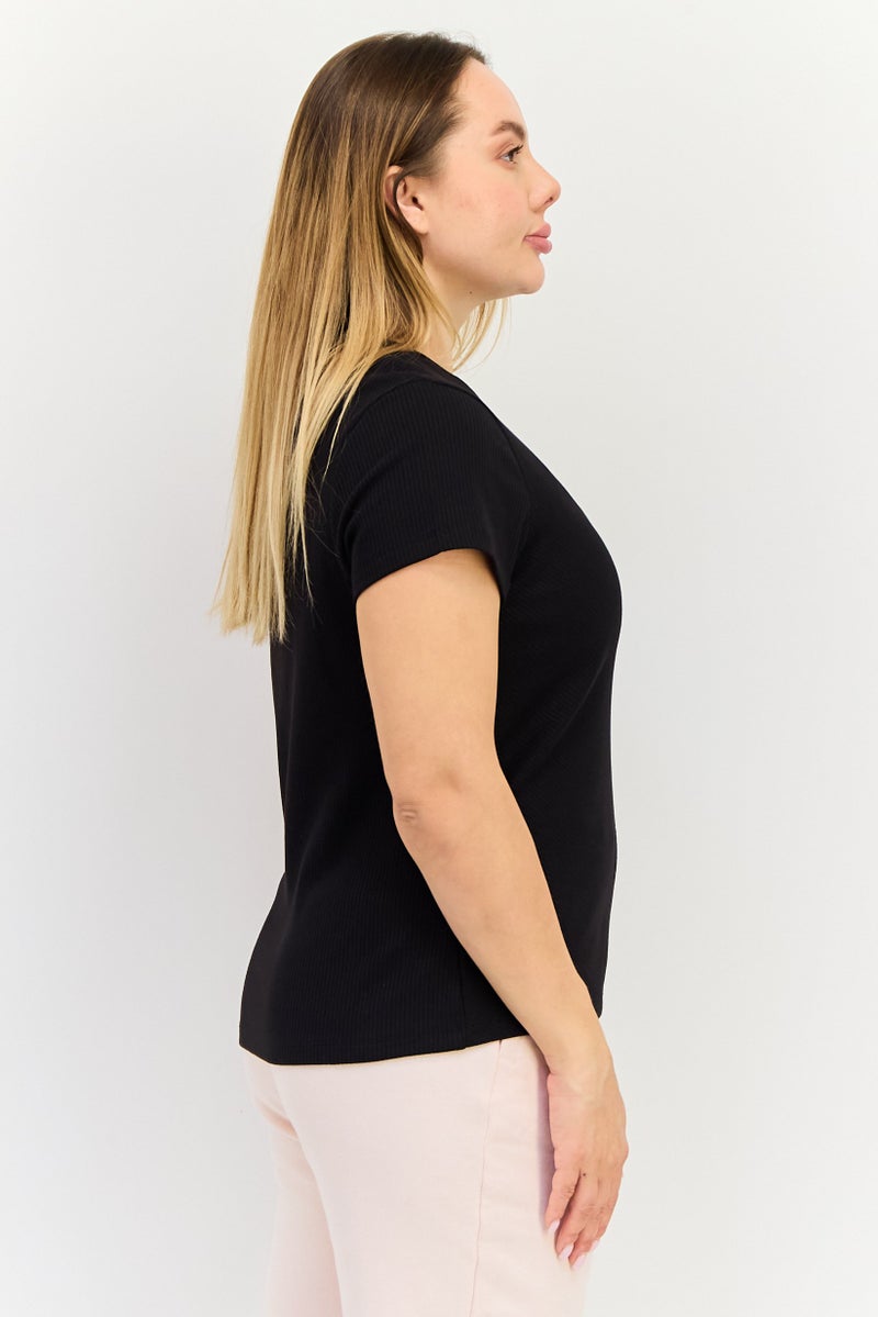PUMA Women Slim Fit Short Sleeves Outdoor Top, Black - Image 2