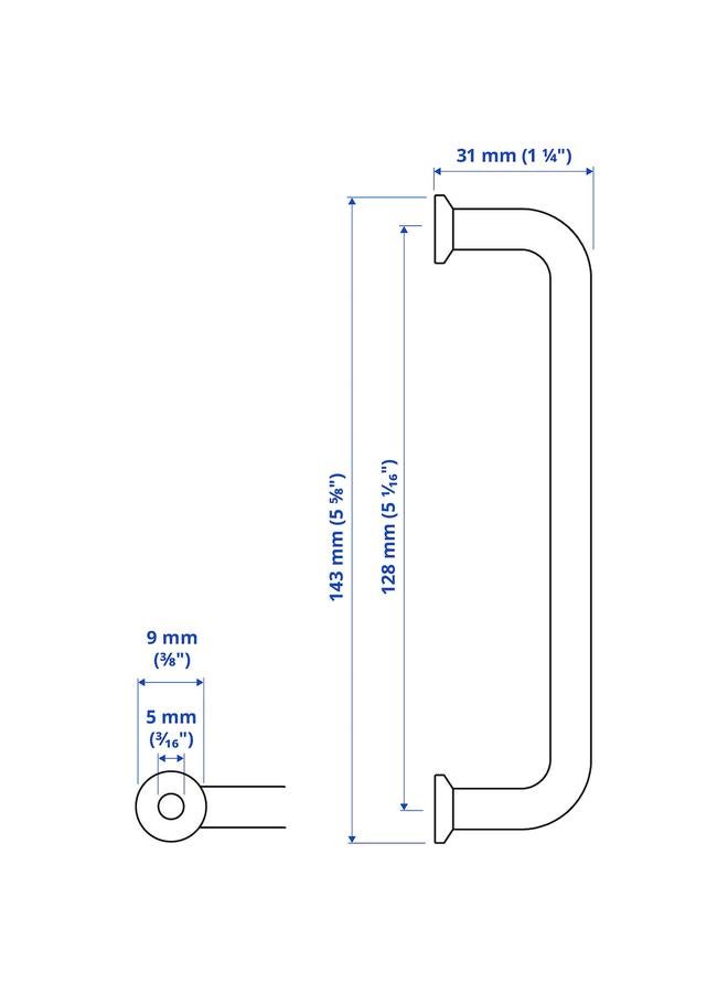 زبون مقبض، لون نحاسي، 143 مم - Image 5