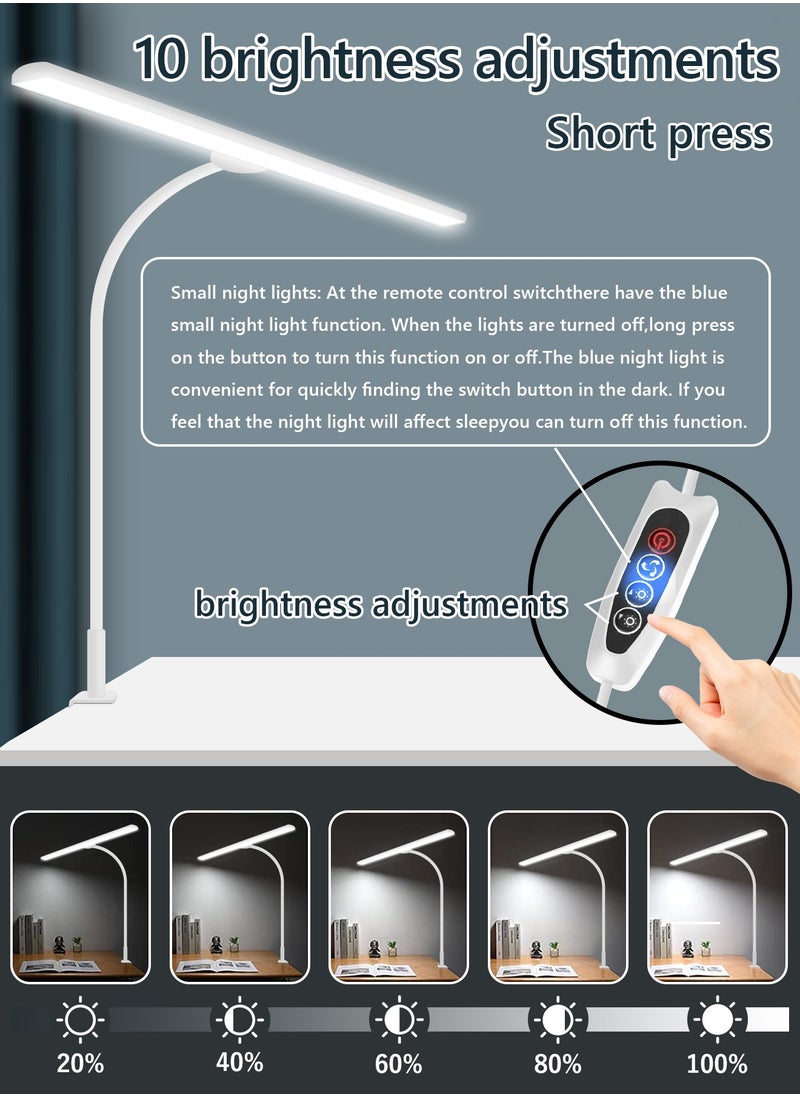 LOOPITYS LED Desk Lamp for Office Home - Eye-Caring Architect Task Lamp 30 Lighting Modes Adjustable Flexible Gooseneck Clamp Light for Workbench Drafting Reading Study，English instruction manual,40cm  - Image 4
