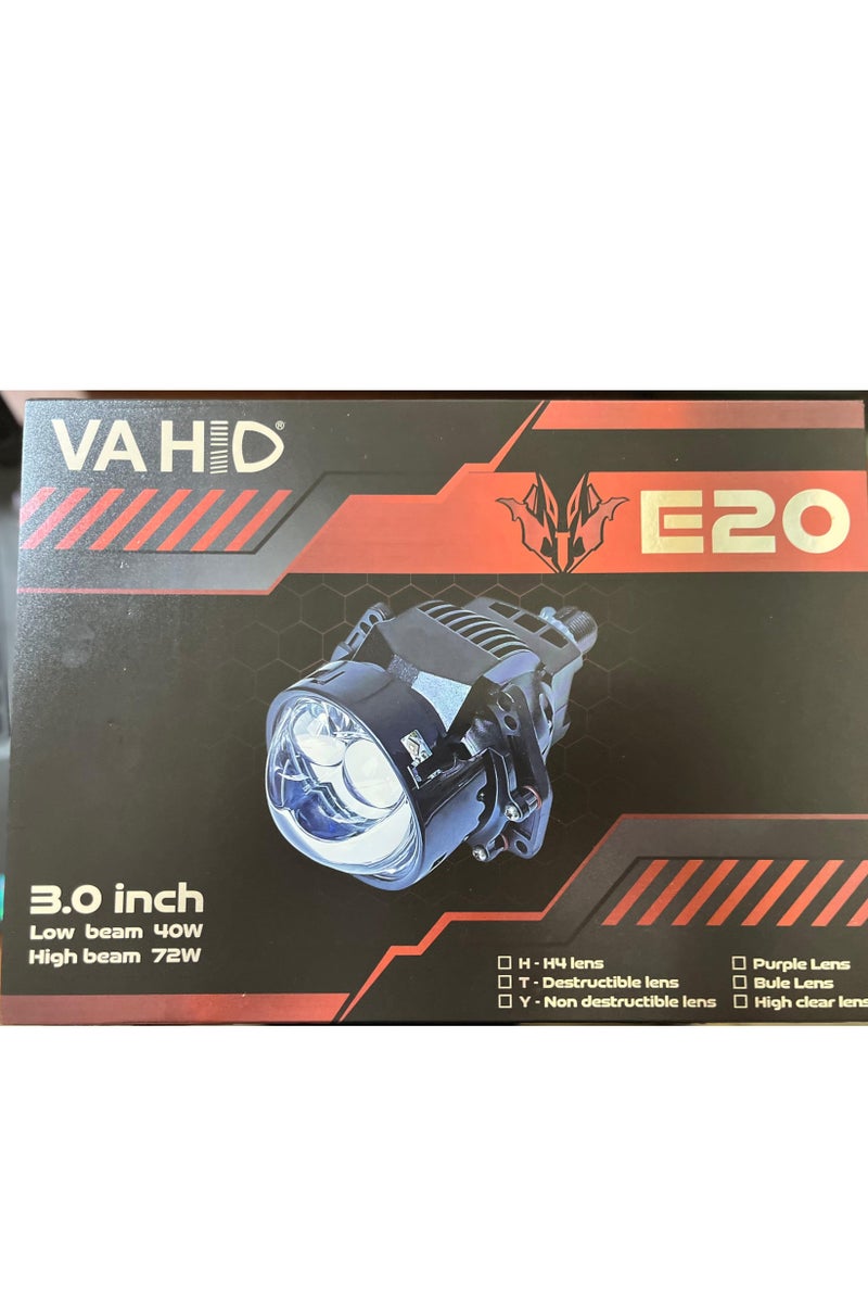 VAHID E20 Hyperboloid Dual LED Projector Lens, 72W, 6000K, Matrix Motor Pressure LED Lights, 3 Inch Front Light Lenses, Car Lights - Image 5