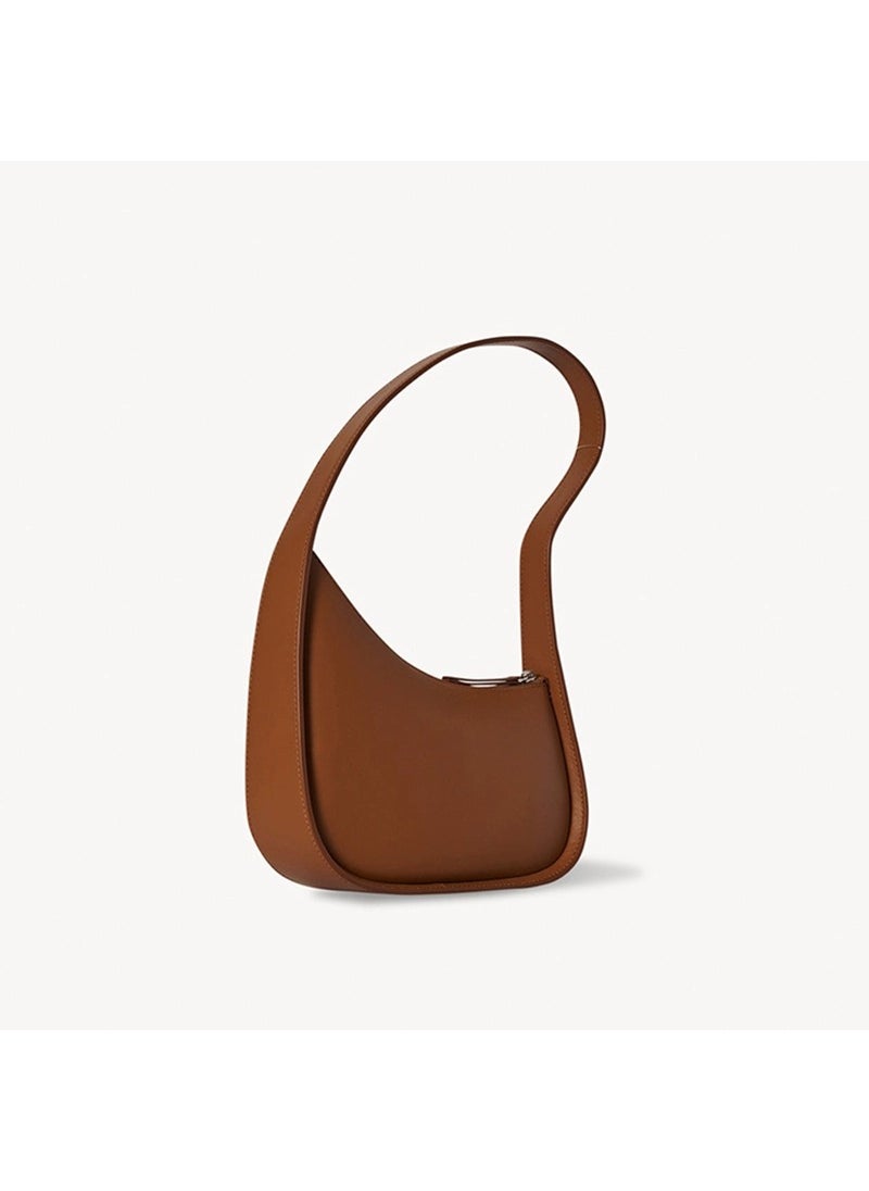 Generic - the row bag kendou womens high-grade leather hand-held half moon shoulder underarm bag Caramel - Image 1