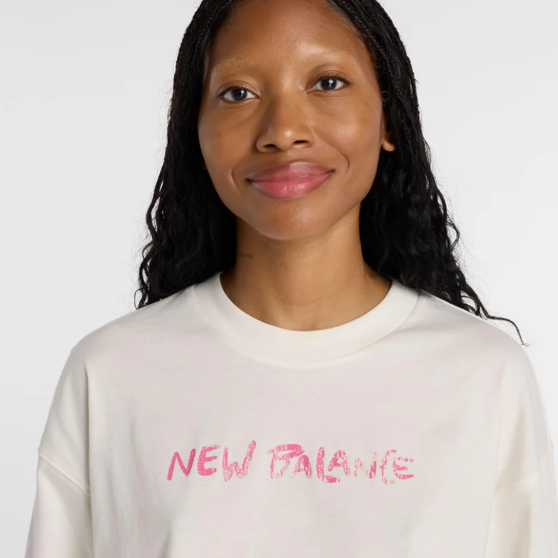 New Balance Sea Salt Visibly Loved Oversized T-Shirt for Women | Best Price UAE
