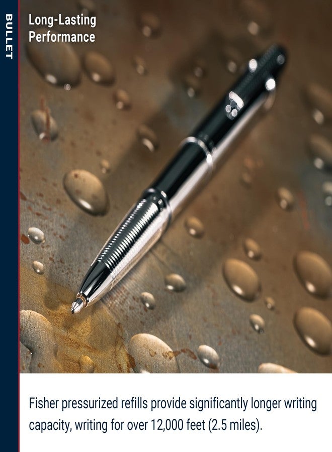 Fisher Space Pen Chrome Bullet Pen, Pressurized Ballpoint Pen, Compact Pocket Size, Writes Upside Down and in Extreme Temperatures, Smooth Black Ink, Medium Point, Pocket Clip, Made in the USA - Image 5
