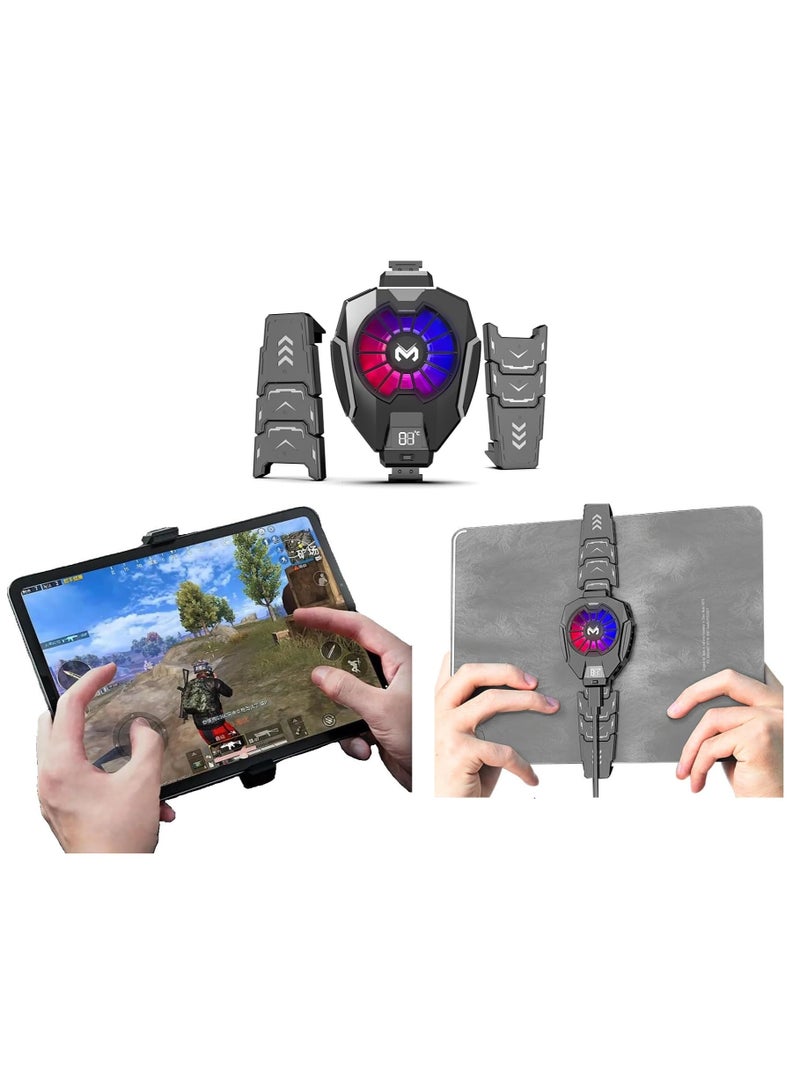 Memo DL05 iPad Tablet Cooler Semiconductor Gaming Cooling Fan With RGB Lights For Gamers - Image 3