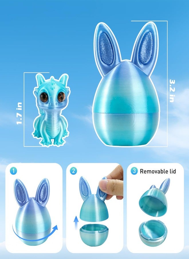 CloudValley 6 PCS 3D Printed Animal Toys, Feature Realistic Details & Movable Joints, Rabbit Ear Shaped Egg, Perfect for Easter Egg, Desktop Decorations, Birthday Gifts, Party Favors for Toddlers, Boys/Girls - Image 5