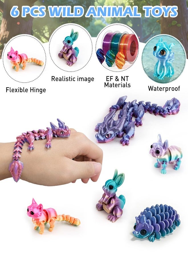 CloudValley 6 PCS 3D Printed Animal Toys, Feature Realistic Details & Movable Joints, Rabbit Ear Shaped Egg, Perfect for Easter Egg, Desktop Decorations, Birthday Gifts, Party Favors for Toddlers, Boys/Girls - Image 3