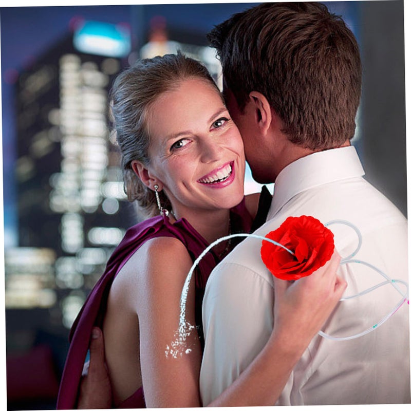 Realistic Red Rose Water Squirting Flower Prank Toy 2 Sets April Fools Day Party Joke - Image 5