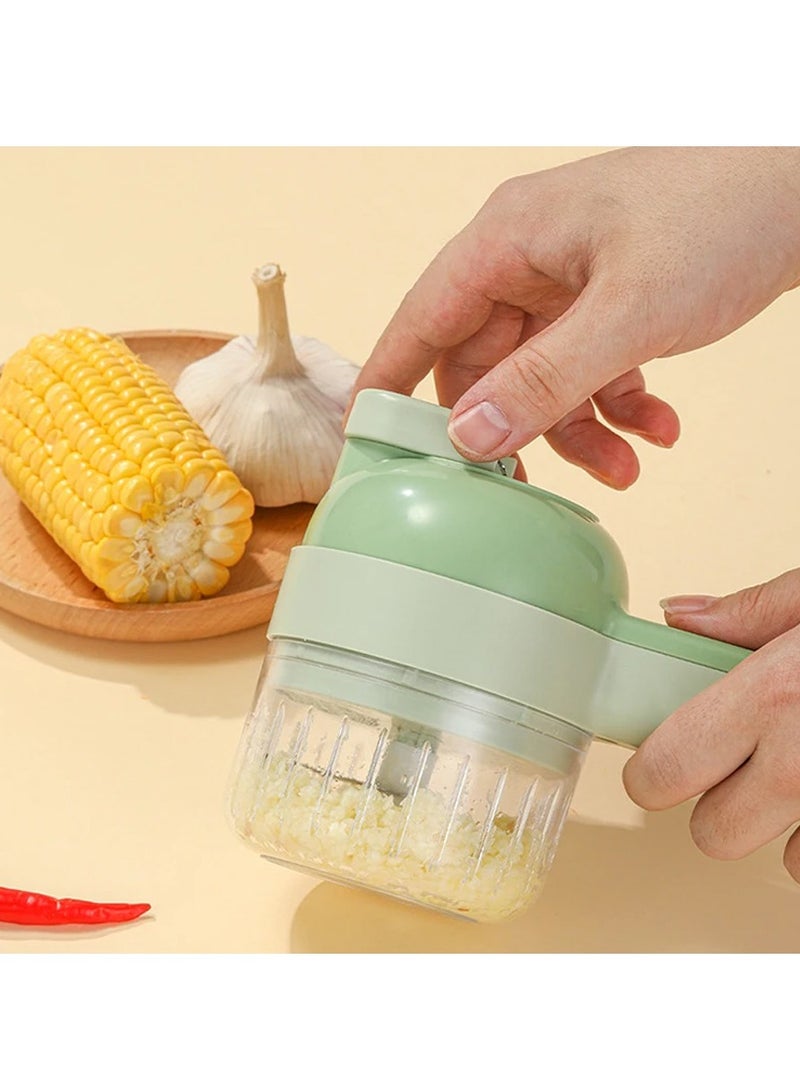 DubaiGallery Electric garlic press garlic grinder garlic press cutting and pressing garlic stirring machine multifunctional vegetable cutting Peeler - Image 3