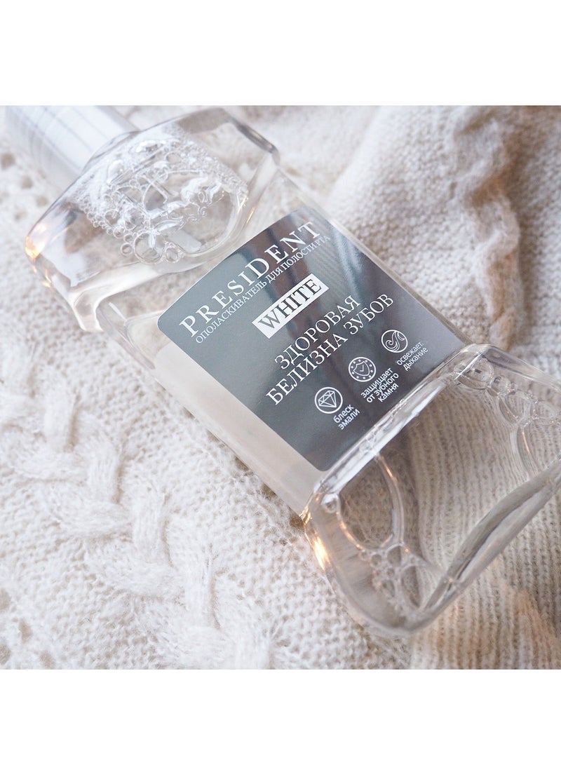 بريزدنت مجموعة مكونة من غسول للفم صحي لتبييض الأسنان مع خيط تنظيف الأسنان كلاسيك - 12 م - Image 4