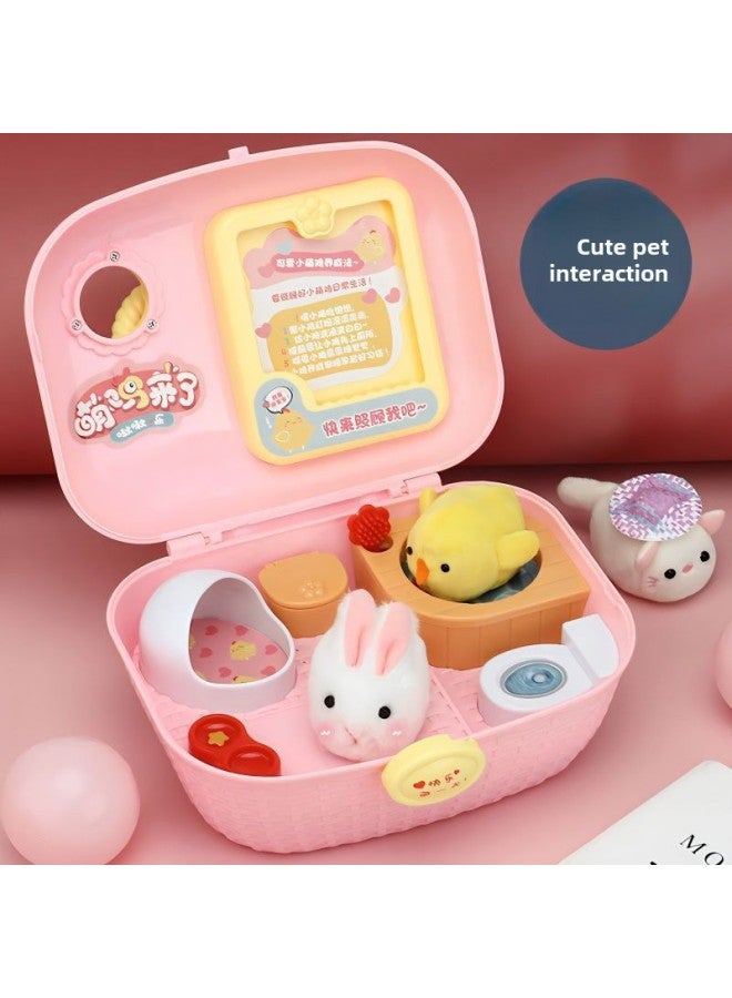 لعبة أطفال خارجية لطيفة من Cute Chick Nurturance House Pet للأطفال Che Che Che Che Che Che Che Ching Ling عيد ميلاد الفتيات - اللون: ㊣【الإصدار الأساسي】 + مستلزمات العناية الشخصية + بشرة㊣- المواصفات: ㊣يمكن استدعاء الأرنب㊣ - Image 5