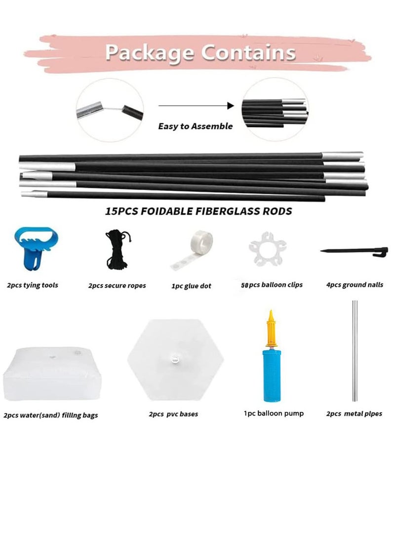 كينجمازي طقم قوس بالونات قابل لضبط الارتفاع - لحفلات الزفاف، أعياد الميلاد والمناسبات - Image 2