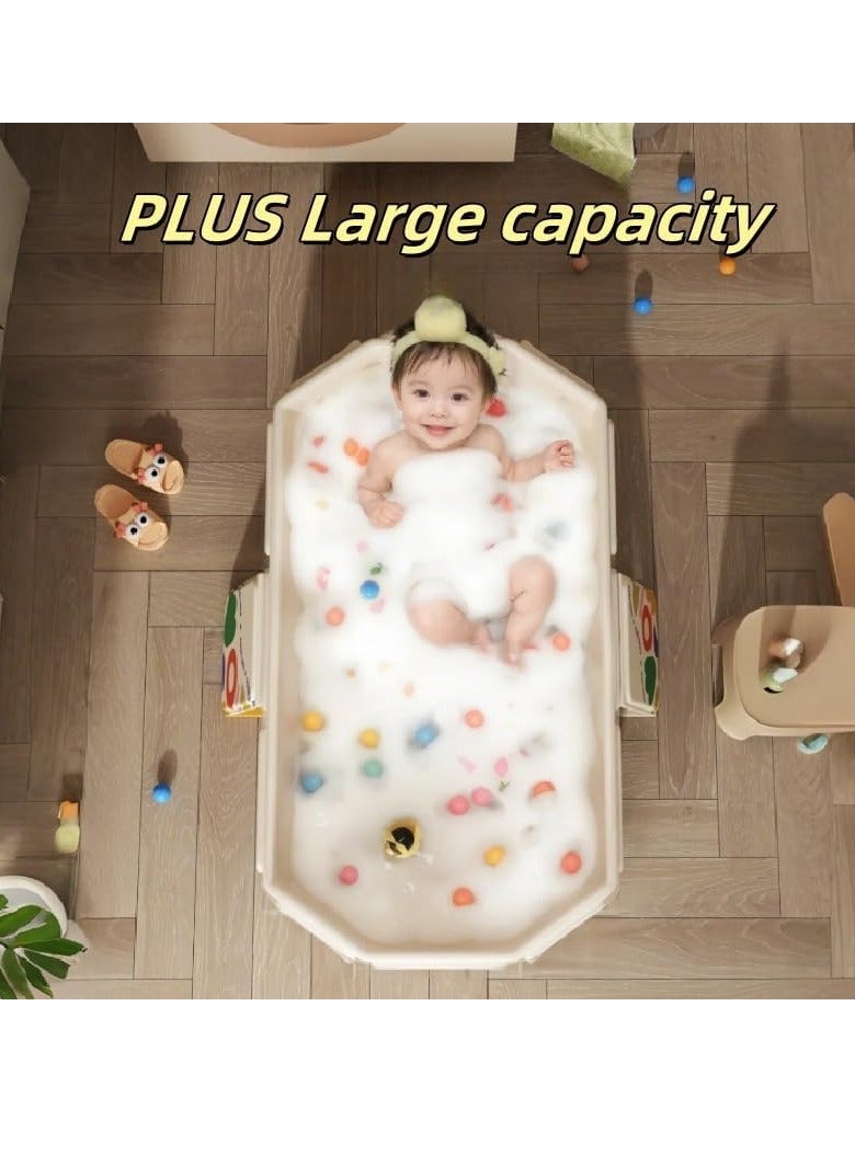 جونيس حوض استحمام الطفل,حوض استحمام الطفل المحمول,سريع ينبثق حوض استحمام غير قابل للنفخ توفير المساحة,حوض استحمام دائم للأطفال الرضع والطفل الصغير من عمر 0 ~ 8 سنوات - Image 2