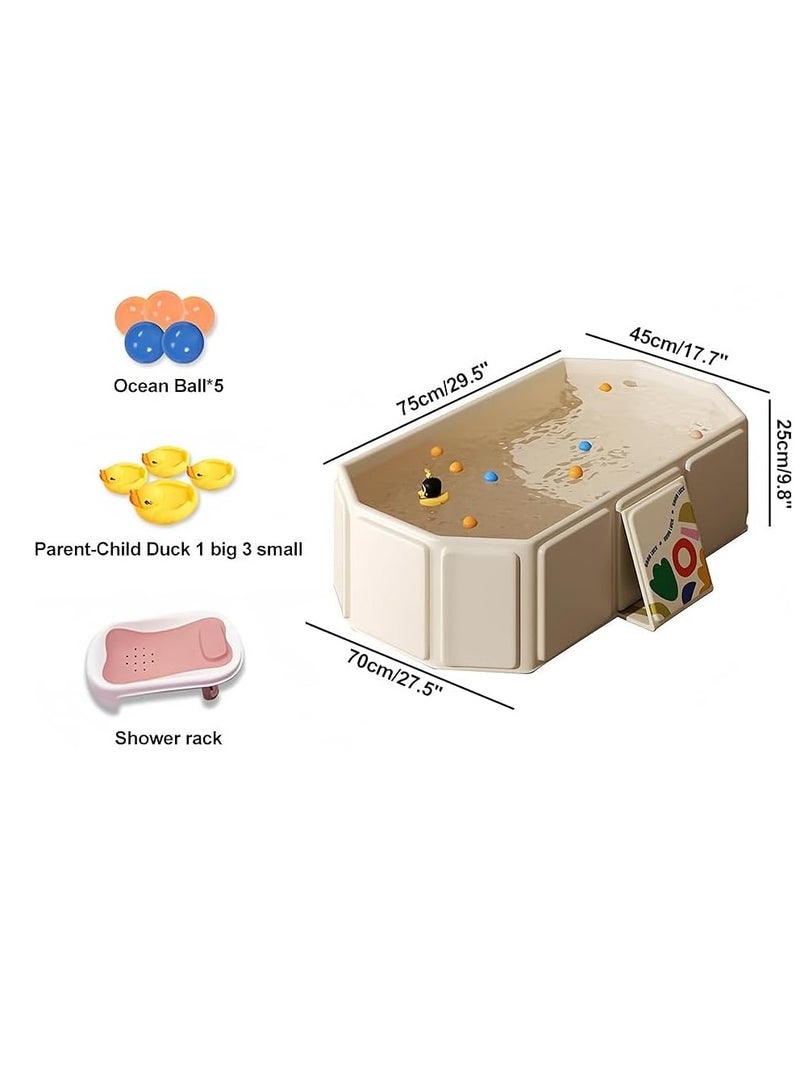 جونيس حوض استحمام الطفل,حوض استحمام الطفل المحمول,سريع ينبثق حوض استحمام غير قابل للنفخ توفير المساحة,حوض استحمام دائم للأطفال الرضع والطفل الصغير من عمر 0 ~ 8 سنوات - Image 3