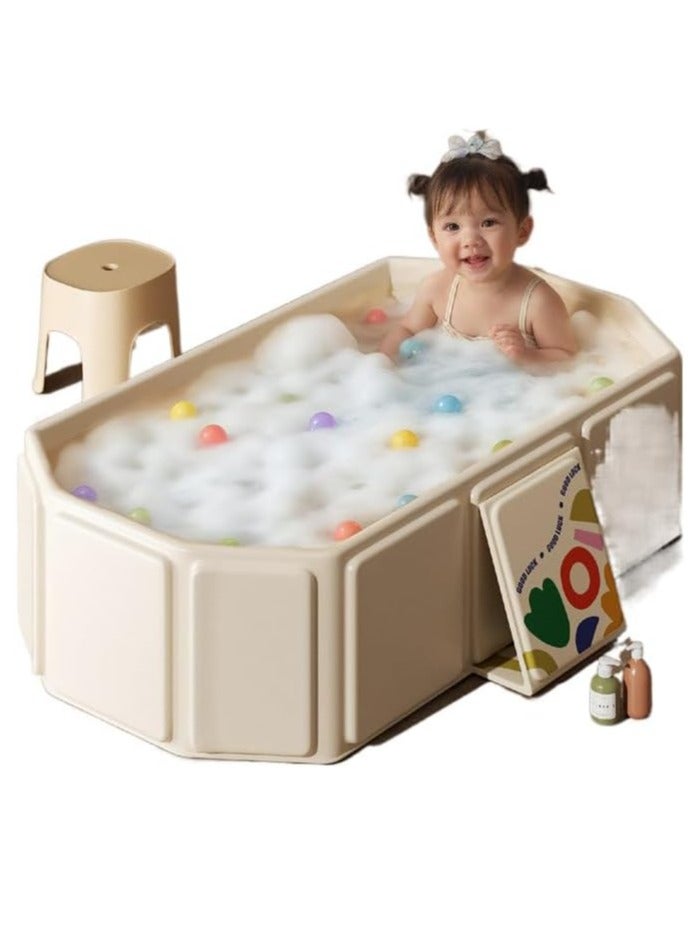 جونيس حوض استحمام الطفل,حوض استحمام الطفل المحمول,سريع ينبثق حوض استحمام غير قابل للنفخ توفير المساحة,حوض استحمام دائم للأطفال الرضع والطفل الصغير من عمر 0 ~ 8 سنوات - Image 4